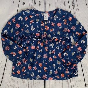Carter’s Girl’s Blue & Pink Floral Blouse 4T